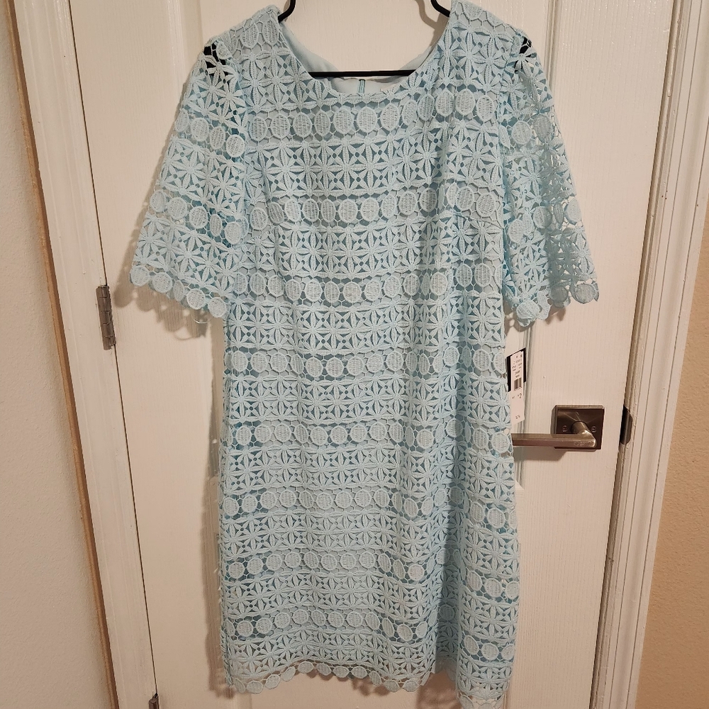 New With Tags Studio 17 Mint Green Lace Midi Dress - Picture 4 of 5